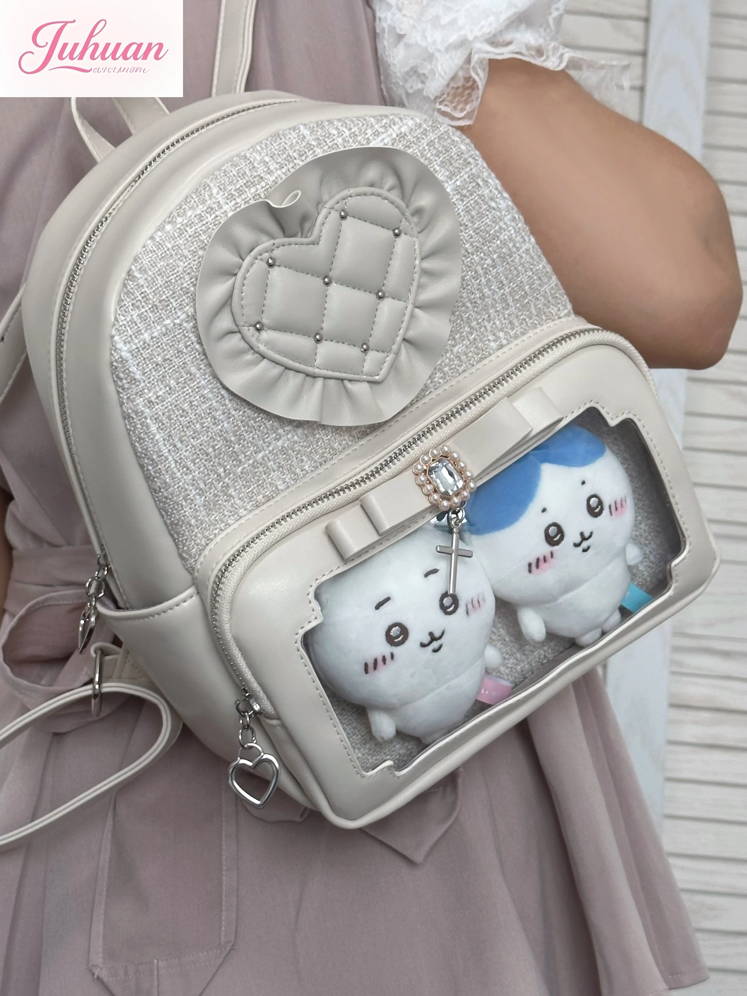 Sistema di miniera giapponese prodotta in massa ltabags borsa bidimensionale da donna per piccoli alimenti borsa per bambini Zaino per dolore d'amore con fiocco in strass Lolita