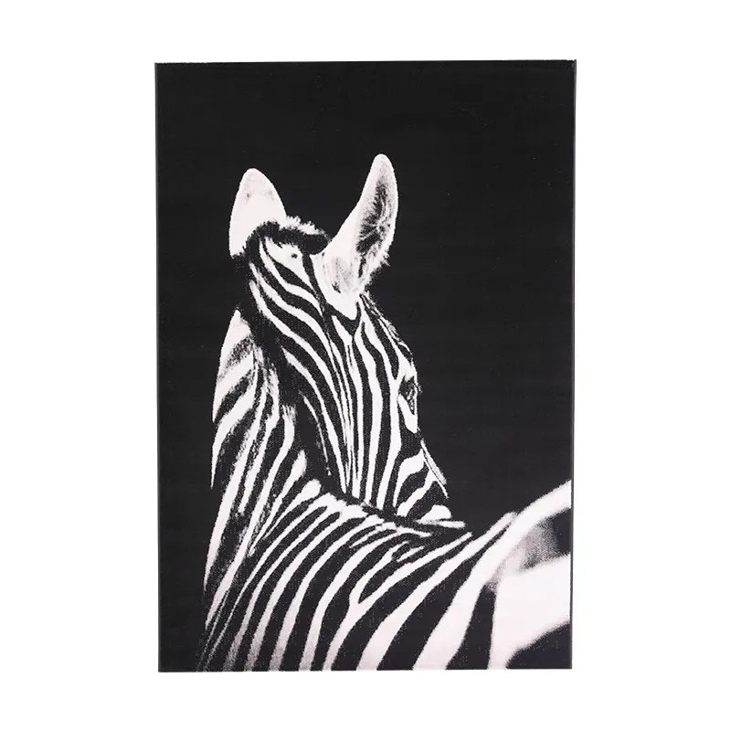 YJQ animal pattern carpet living room sofa coffee table mat black and white minimalist bedroom bedside blanket