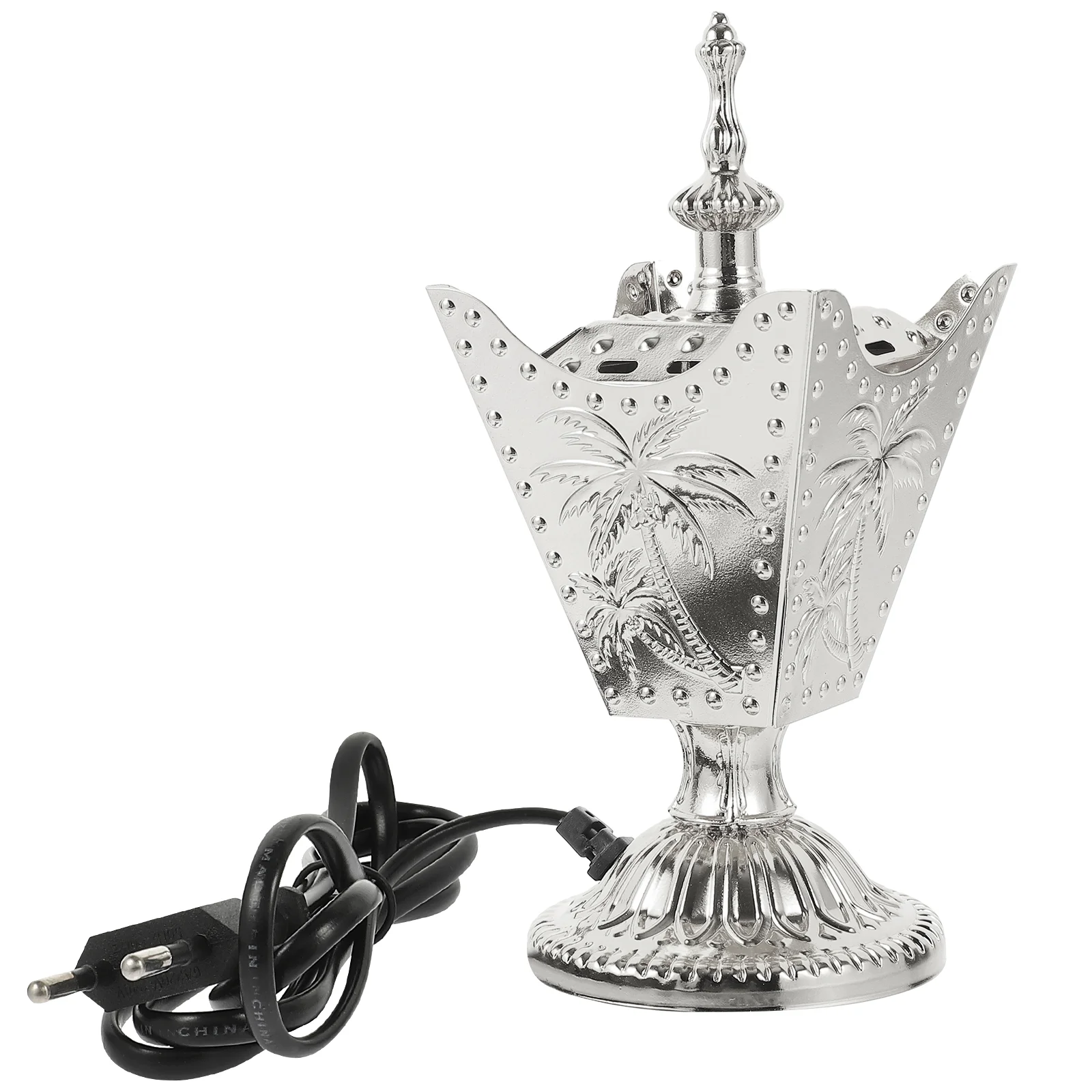 Plug-in Incense Burner Vintage Decor Censer Holder Home Retro Ornament Iron Electric