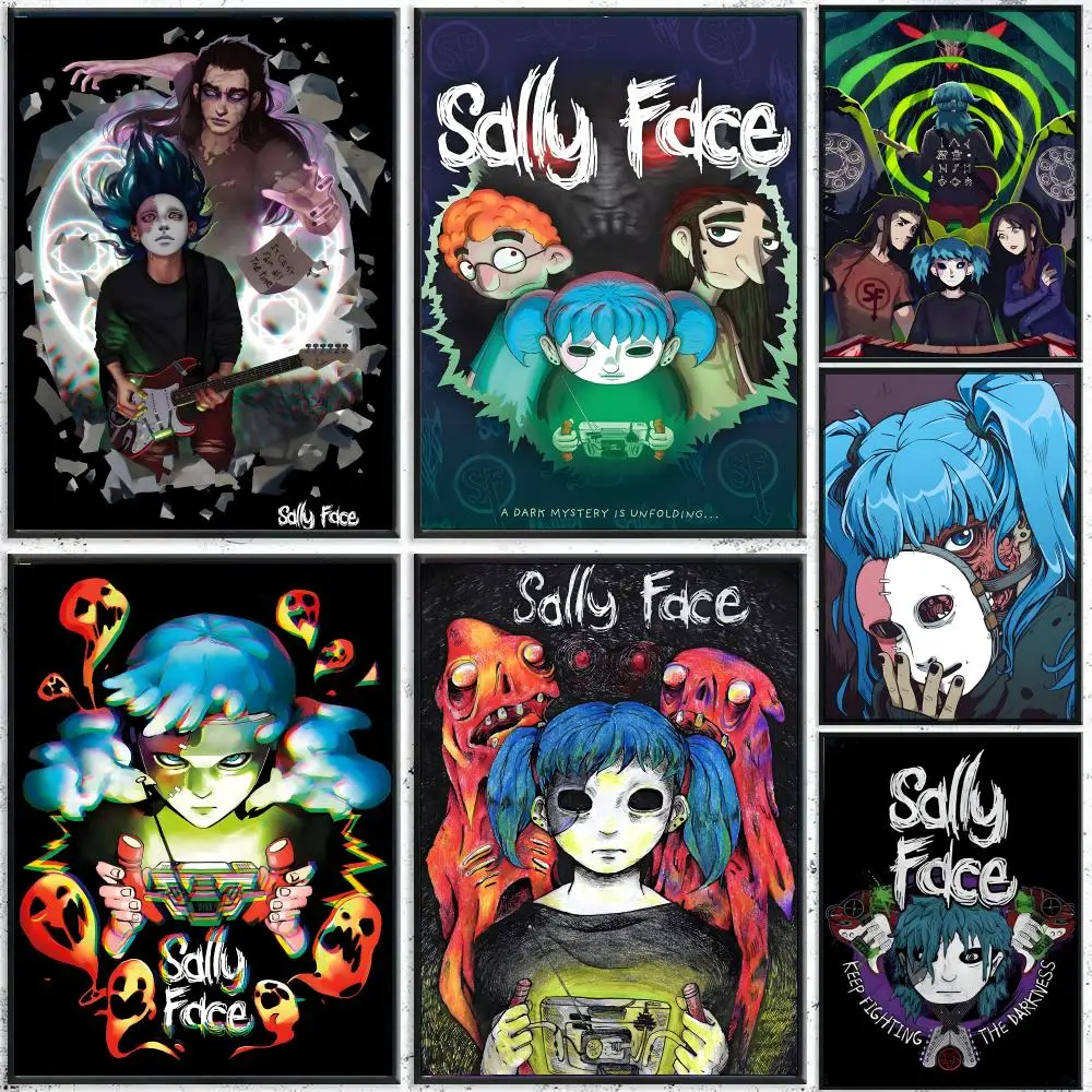 S-Sally Face Poster High-Quality Waterproof Wall Decal for Study, Living Room & Garage, Great Gift for Fans
