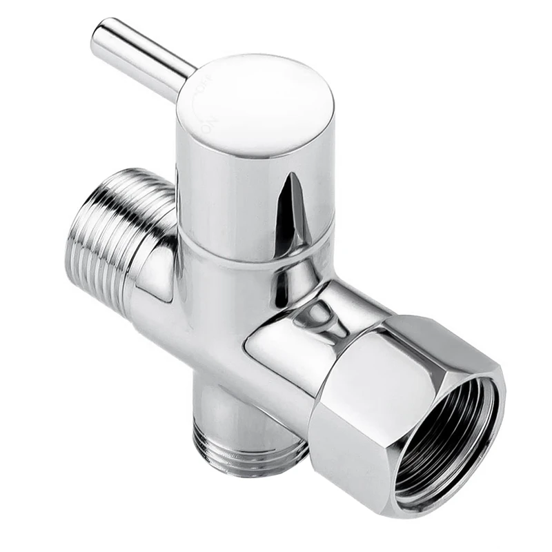 

Arofa Brass T Adapter With Shut-Off Valve 3-Way Tee Connector 7/8In X 7/8In X G1/2 For Toilet Bidet Sprayer