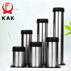 KAK-patas de acero inoxidable para muebles, pies ajustables para mesa, reemplazo de gabinete, sofá, pie de Metal con tornillos, herrajes para muebles