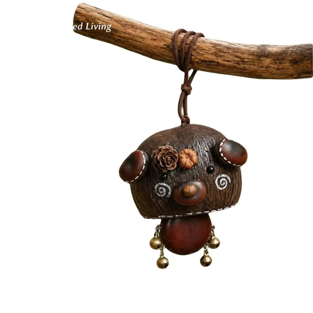 Handmade Fruit Pod Fairy Pendant Retro DIY Kit Curly Hair Fruit Pod Pendant Exquisite Rustic Pastoral Fruit Shell Bag Pendant