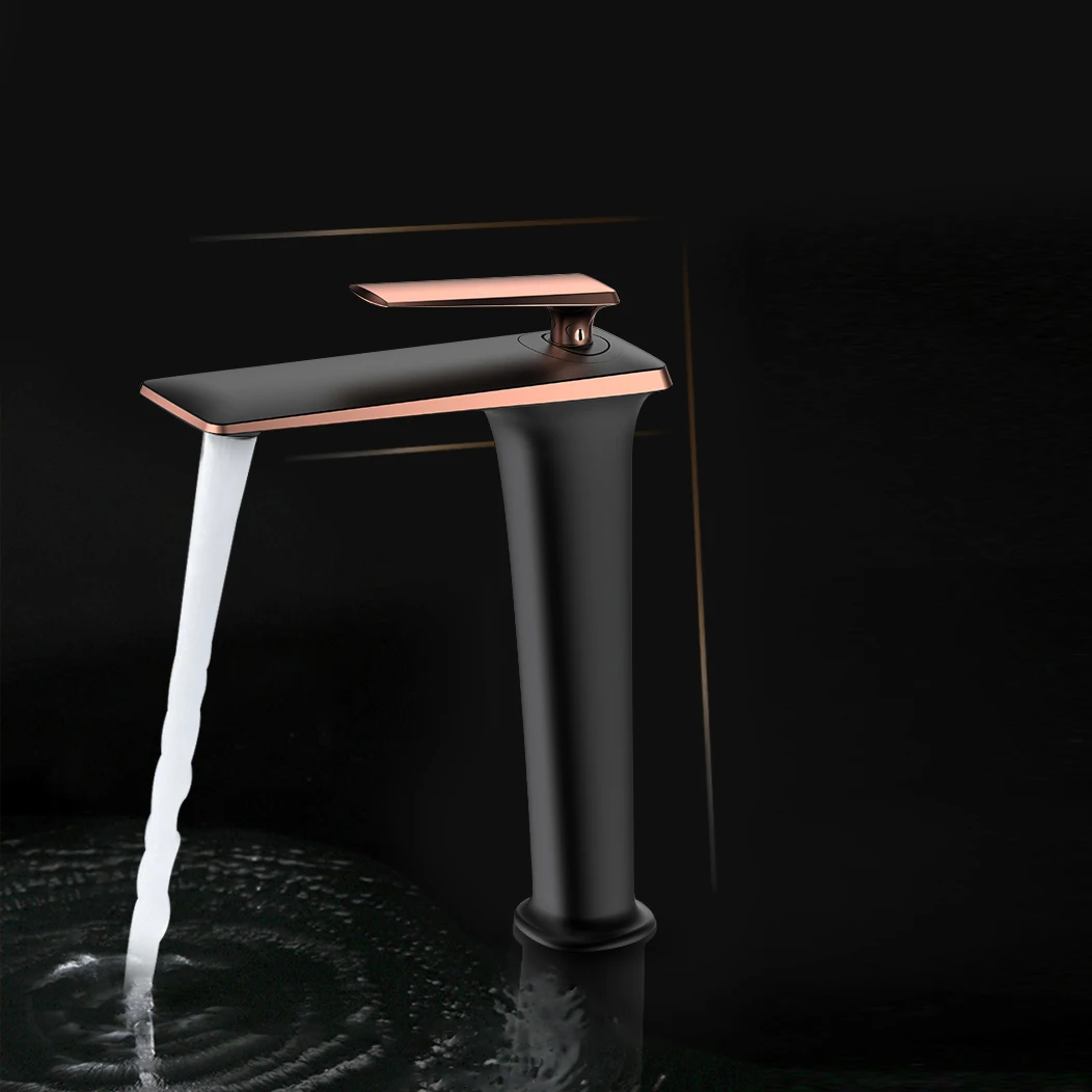 

Classsic Design Black Brass Faucet Hot and Cold Bathroom Sink Faucet Deck Mounted Toilet White/Gold Color Mixer Water Tap