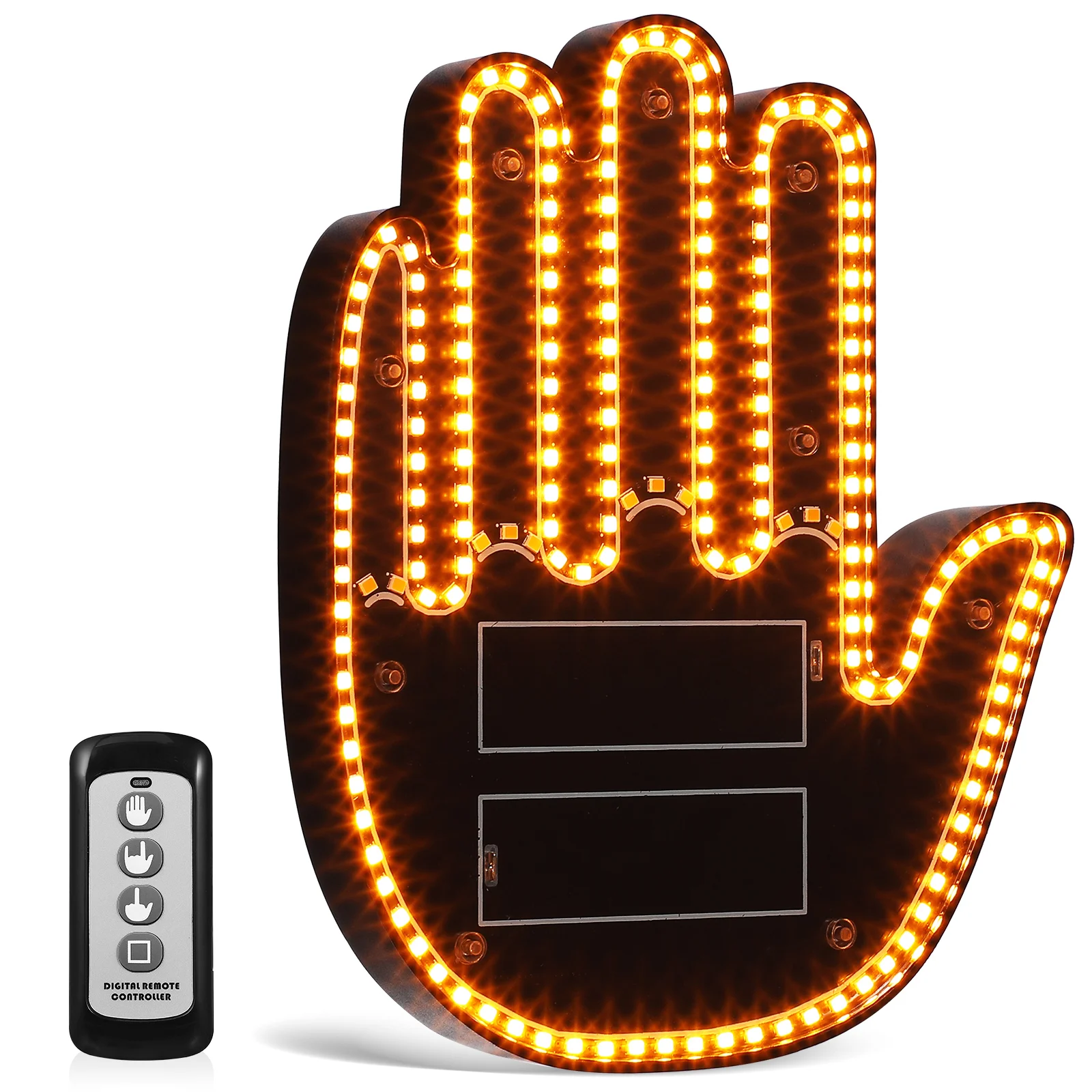 Auto Palmlicht Tonen Uw Gebaar Auto Truck Accessoires Voor Mannen Led Teken Hand Vinger Koplampen