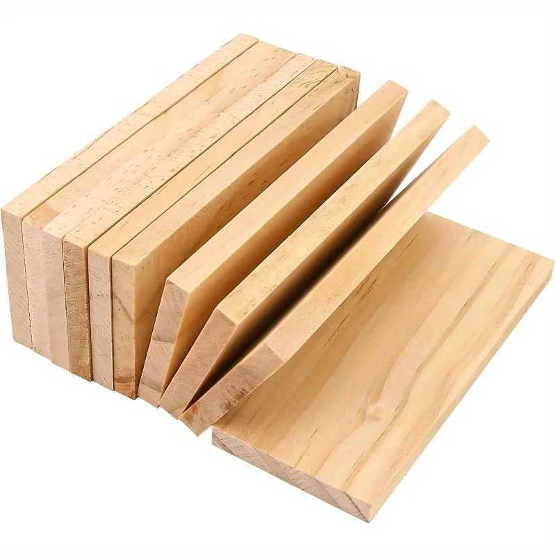 10 Natural Pine Wood Blocks Unfinished Rectangular Boards for Painting DIY Crafts Laser l Models Dollhouse Accessories238