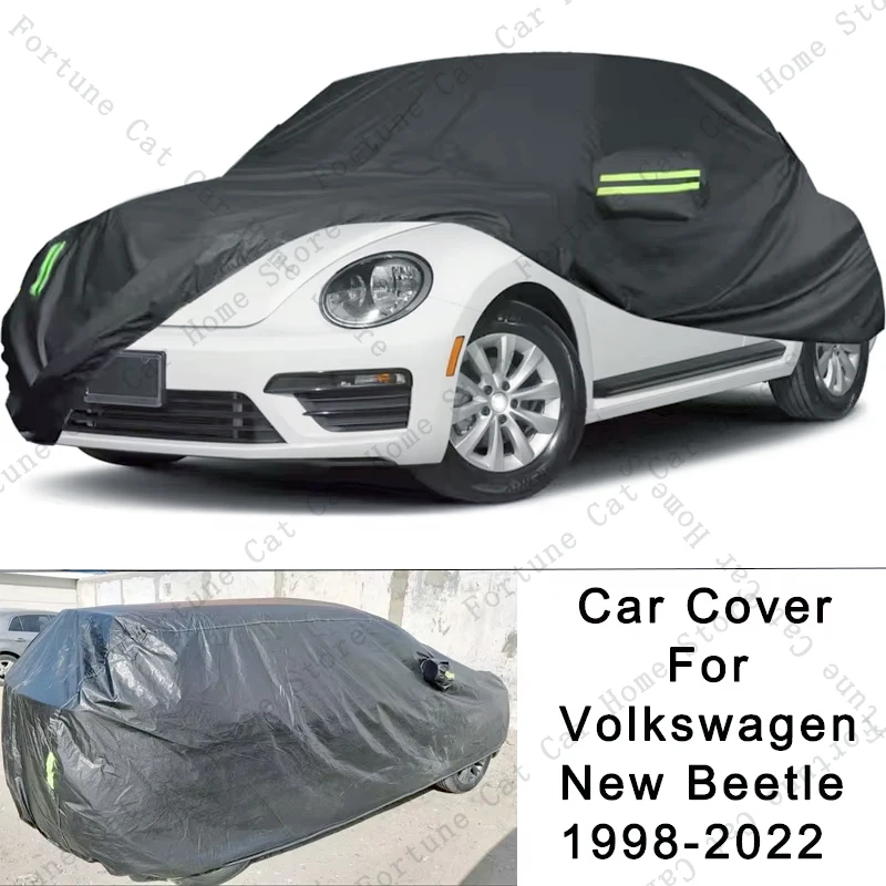 

Outdoor Waterproof Car Cover Compatible for 1998-2022 Volkswagen New Beetle All Weather Windproof Car Protector for Sun Snow