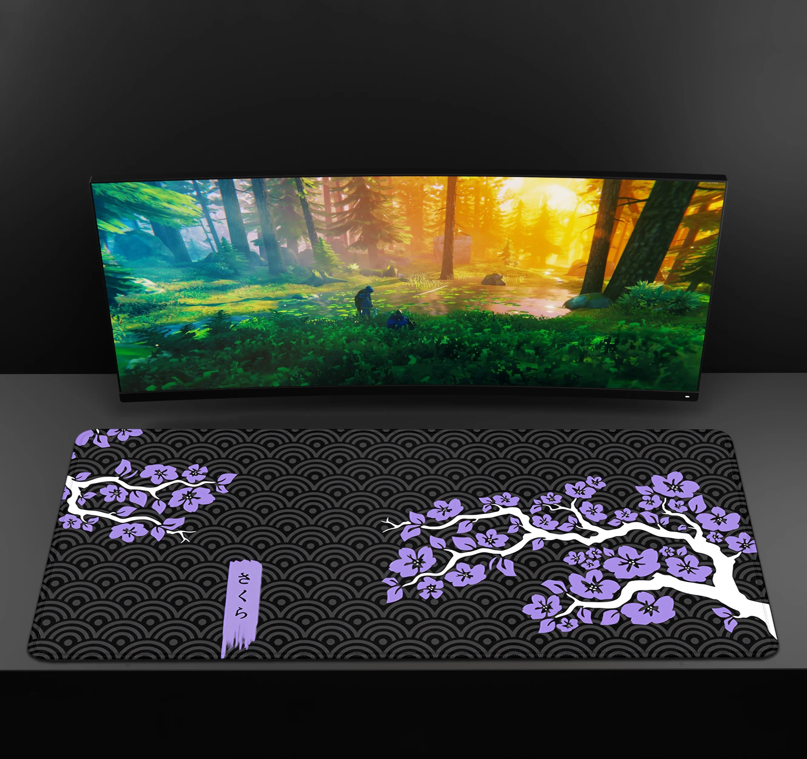 Purple Cherry Blossom Mouse Pad Sakura Large Gamer Mousepads Keyboard Mat XXXL Gaming Mat Pc Accessories Rubber Desk Mat 90x40