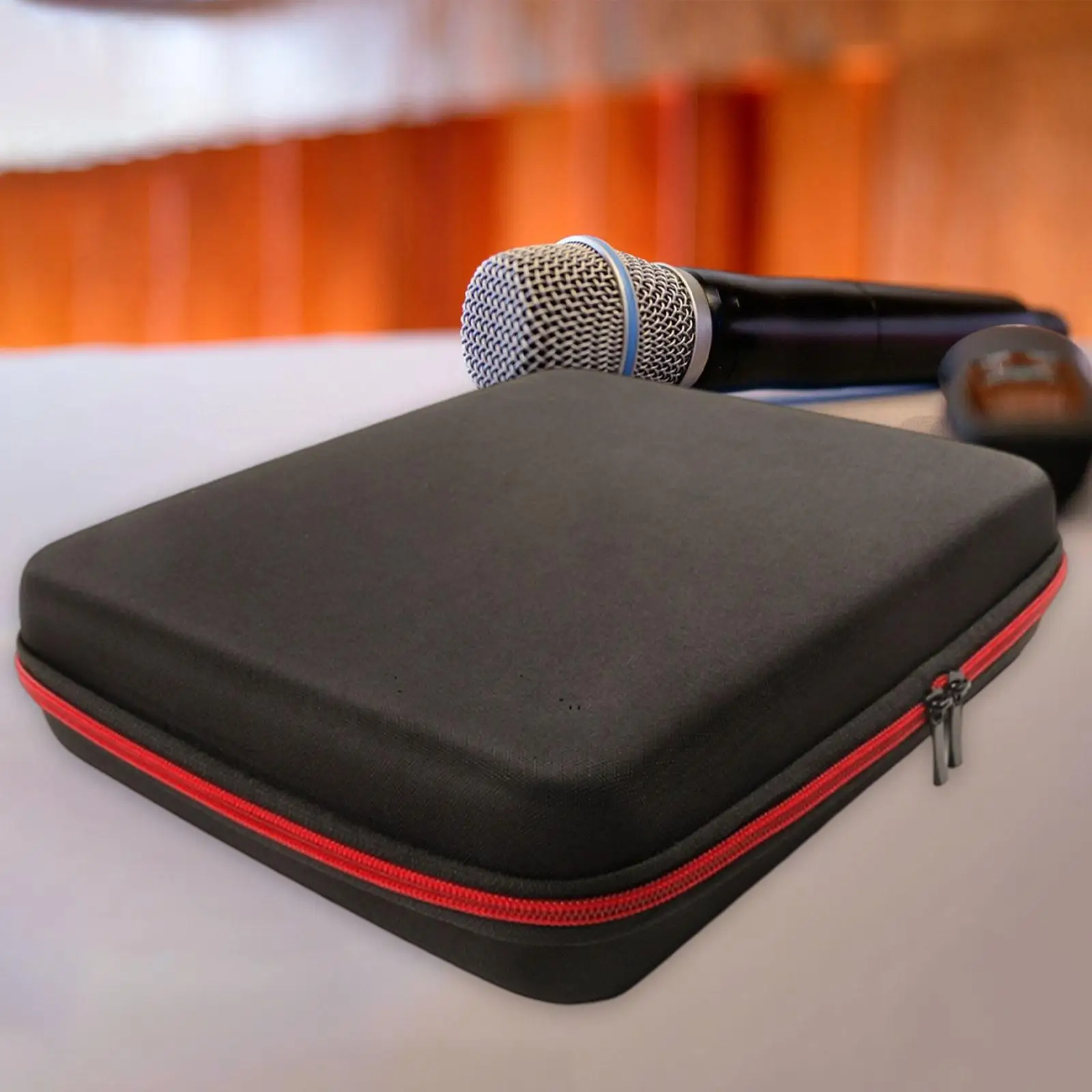 Professional Microphone Storage Case Oxford Cloth Padded Organizer Bag for Portable Soundproof Setup
