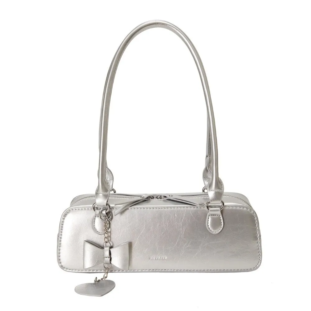 

Элегантная французская сумка с подвеской в виде сердца, простая милая сумка для подмышек, большая вместительная однотонная сумка на плечо под мышками для свиданий