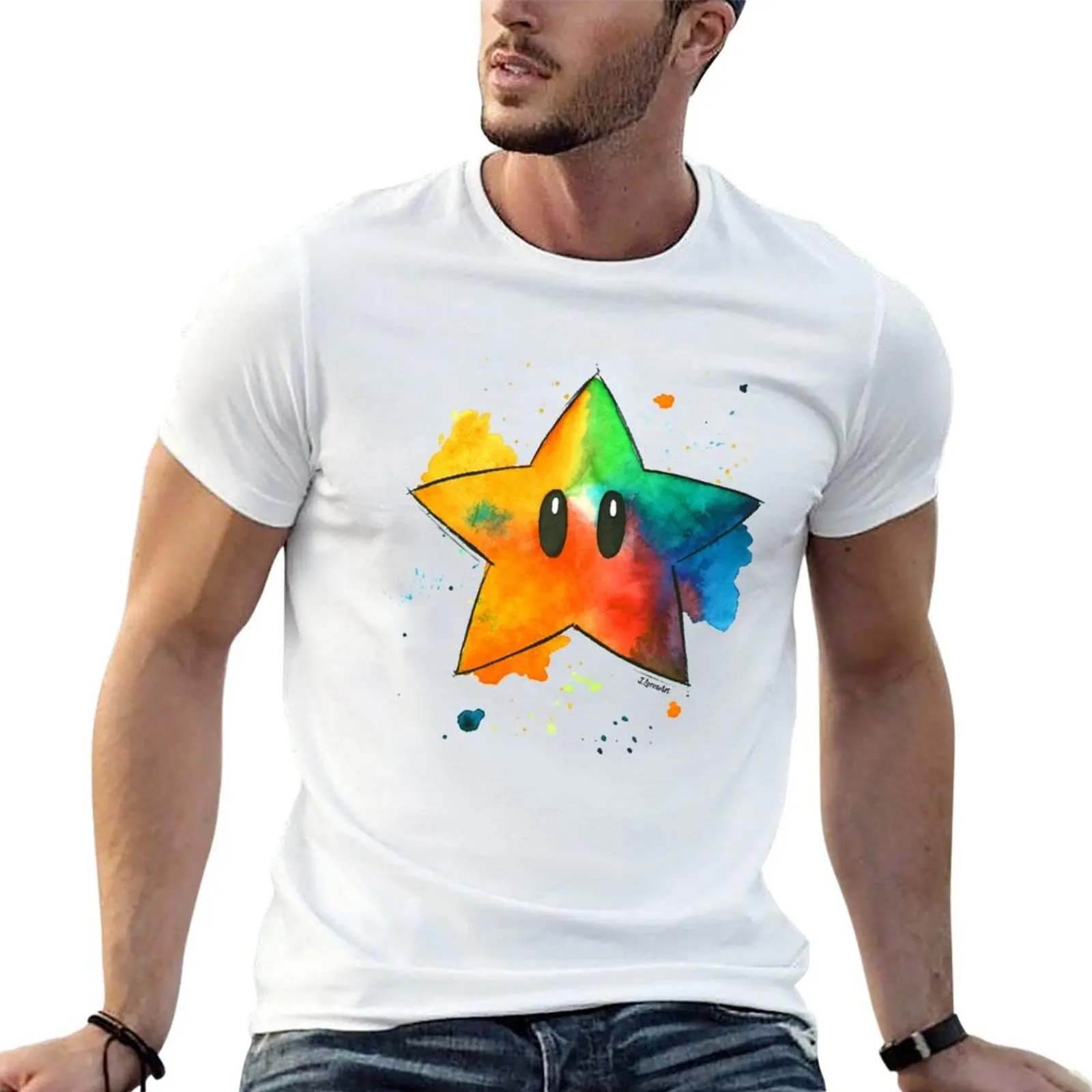 

SUPERSTAR Watercolor 1up T-Shirt funny t shirts dark humor man t shirt heavy cotton T-Shirt