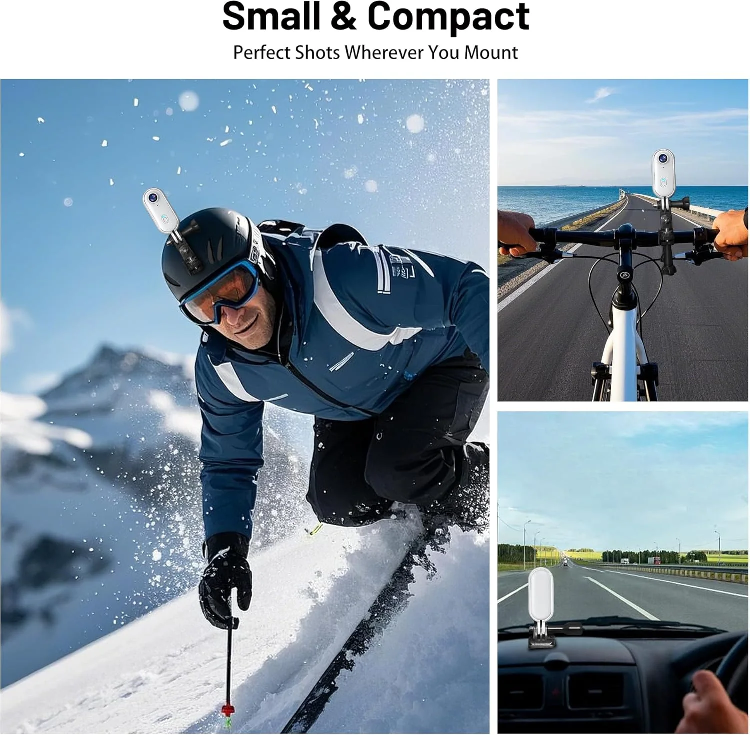 4Kボディーカムアクションバイクカメラ一体型ヘルメットハンドルバーバイクロードスポーツカムバッテリーボディミニフルHDスポーツアクションWifi