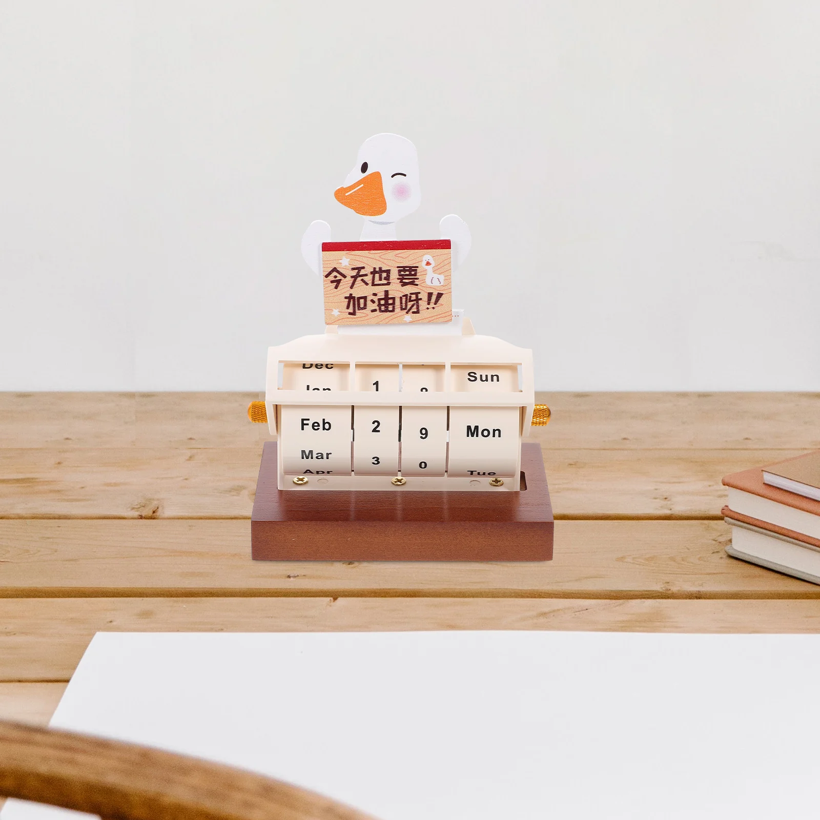 

Wooden Perpetual Calendar Cute Home Decor Desktop Calendars Small Office Daily Household