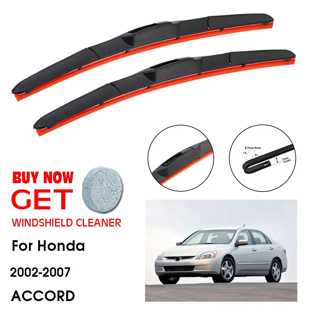 

Car Wiper For Honda ACCORD 26"+16" 2002-2007 Front Window Washer Windscreen Windshield Silica Gel Wiper Blades Accessorie