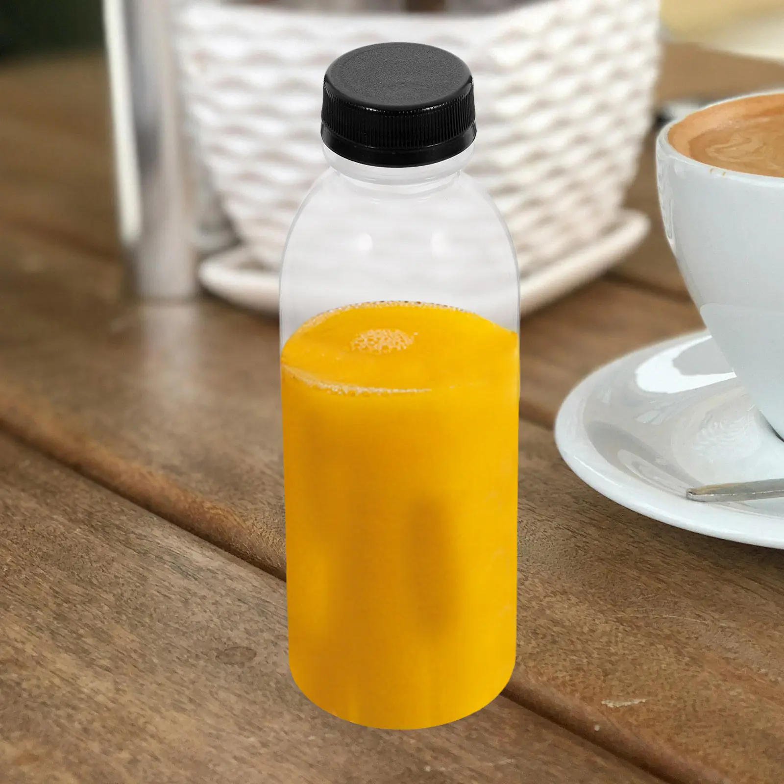 6PCS PET Storage Bottles Crystal Clear Empty Juice Water Containers Portable Favor Jars Sport EcoFriendly Safe FoodGrade