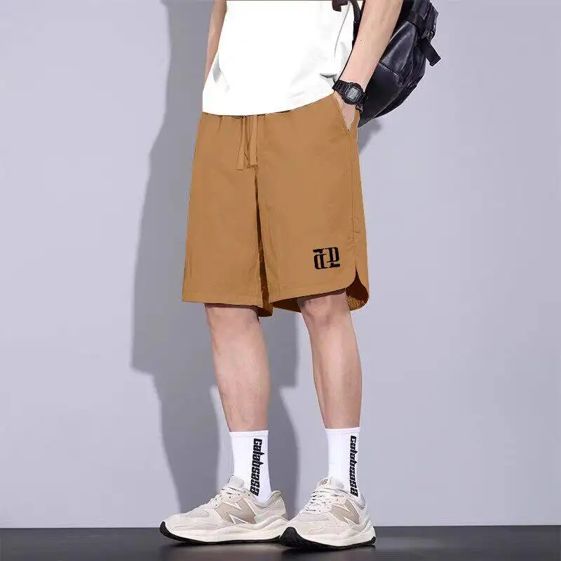 Ice Silk Casual Shorts Men's Summer Thin Loose Sports Outdoor Quick Dry Pants American Workwear Five-Point Cooling Feeling