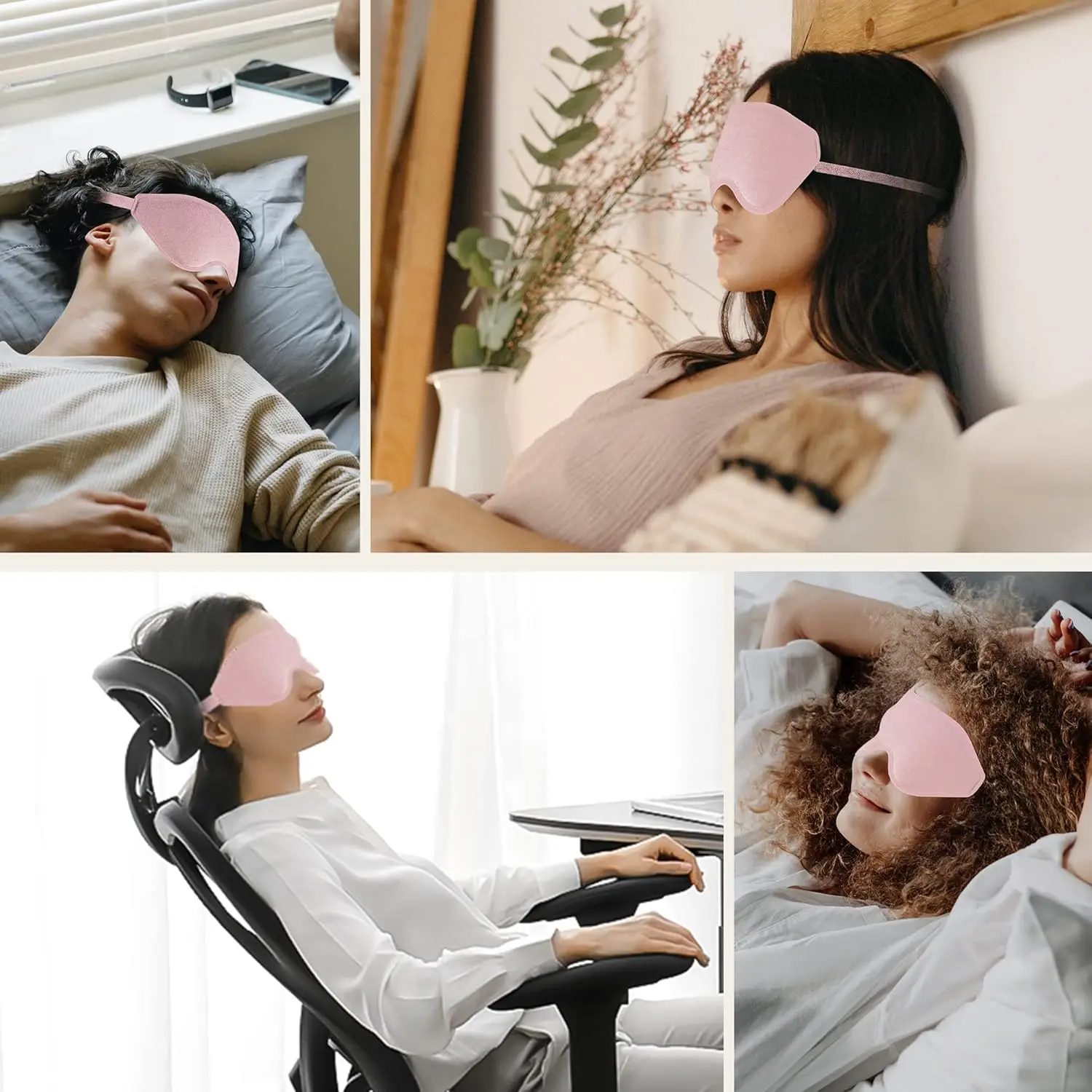 Sleep Eye Mask  Upgraded 3D Deep Contoured Eye Covers for Sleeping with Adjustable Strap,Block Out Light  for office travel
