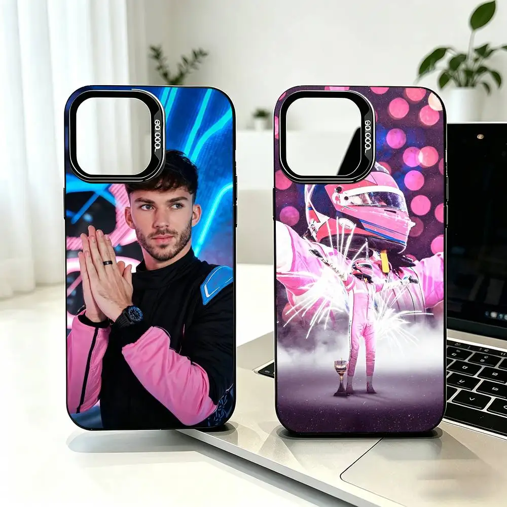 

1PC Pierre Racing G-Gasly Phone Case For iPhone 17,16,15,14,13,12,11 Plus,Pro Max,XS,Colorful Silver Phone case Funda Cover