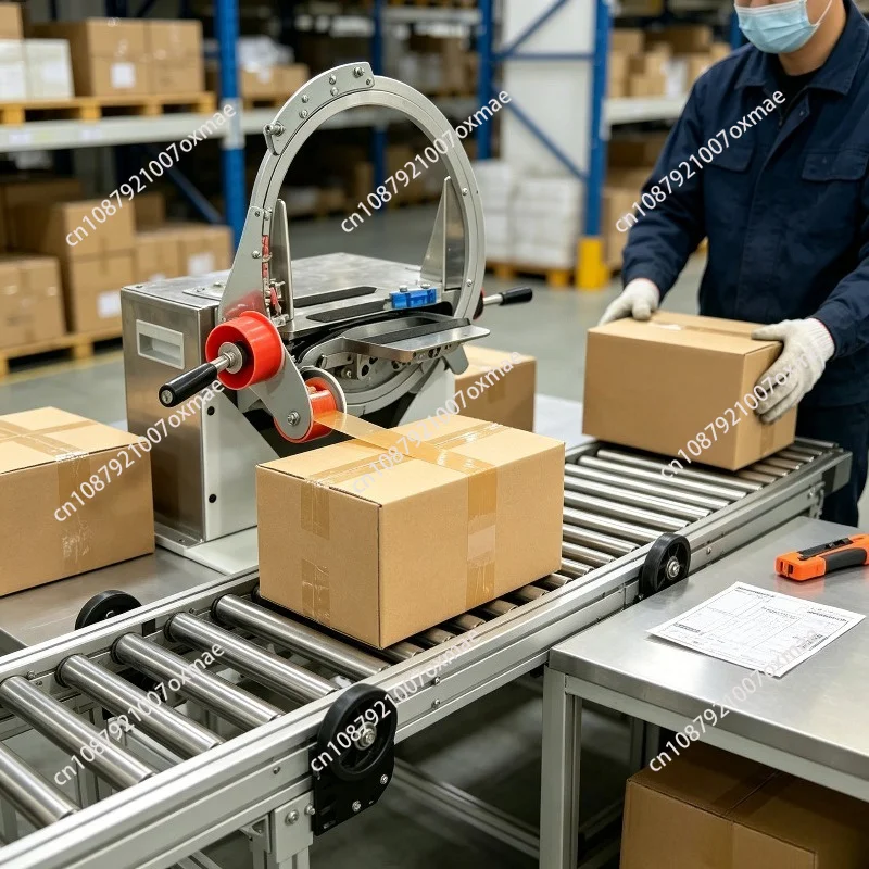 Automatic Carton Tape Sealing Machine E-commerce Express Box Cross Packaging Wrapper