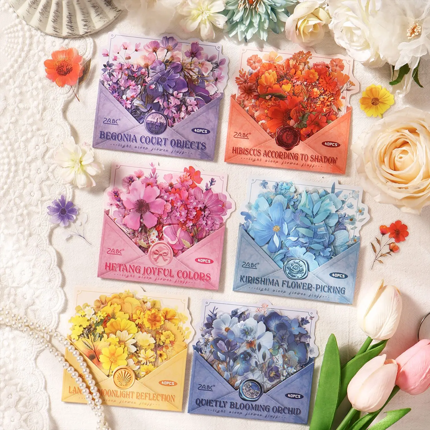 40pcs/1lot kawaii Stationery Sticker Light sleeping catkins Collection junk journal Decorative Scrapbooking Craft Stickers