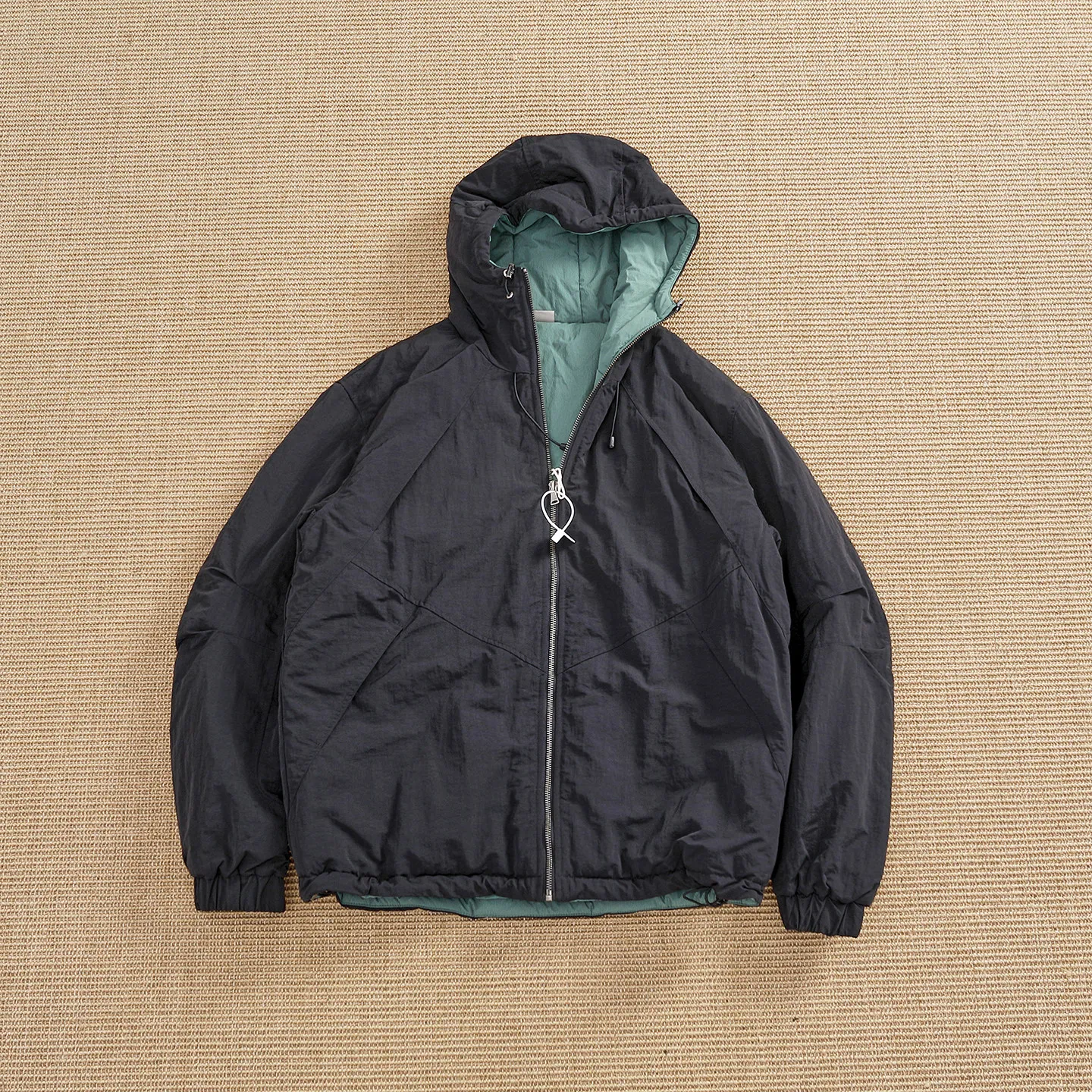 Men's hooded cotton coat windproof outer insulation quilted loose autumn and winter warm jacket