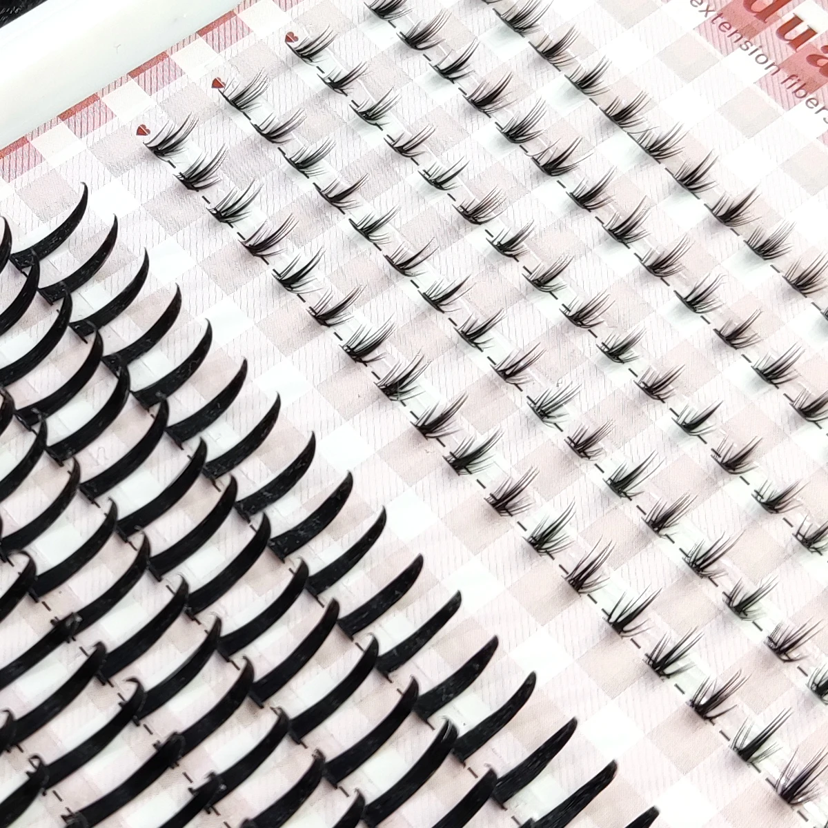 HBZGTLAD Neue flauschige Wimpern-Cluster 200D-60D – Untere Wimpern + Dornen-Cluster, Feen-Manga-Wimpern-Cluster, verlängerte Wimpern-Cluster mit Spikes für den Augenbereich – Detail 10