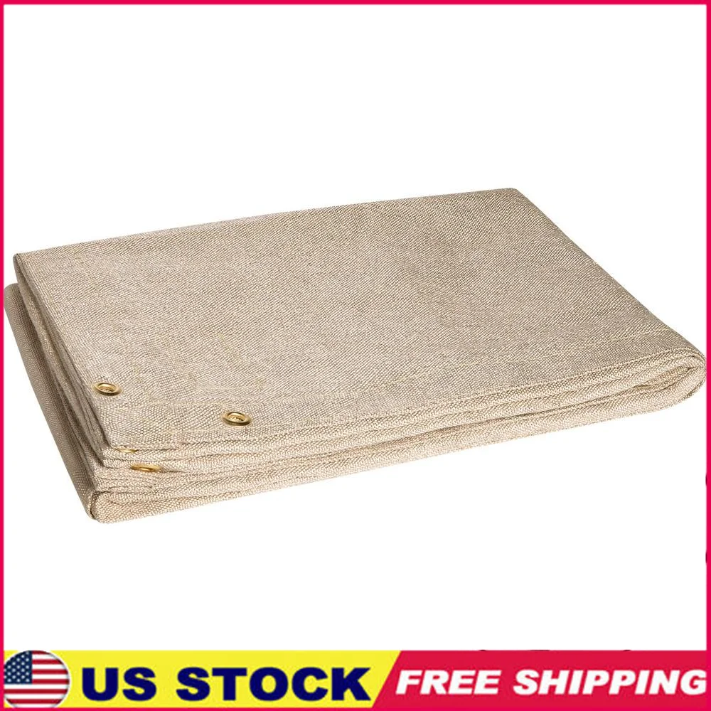 Fireproof Fiberglass Welding Blanket Sparks Protection 10x10 ft 1000oF Heat Resistant