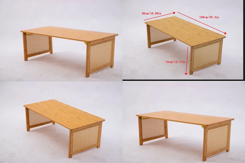 Café TablesWicker Style Coffee Table for Living Room Bedroom Office Space Modern Design