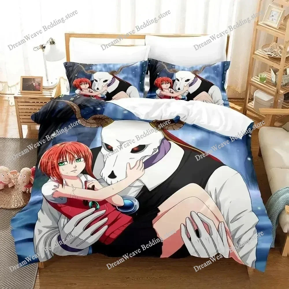 3D Printed Anime Mahou Tsukai No Yome Bedding Set Duvet Cover Bedroom Comforter Single Twin King _Size Quilt Cover Home Textiles