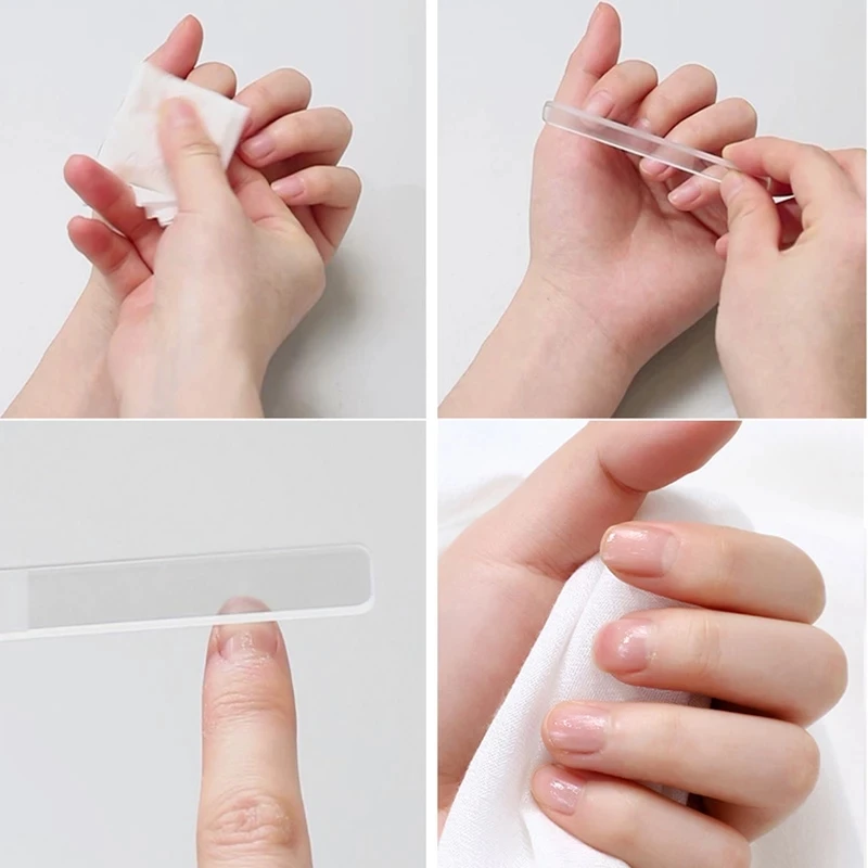 1/2 pçs xiaomi profissional nano lixa de unhas de vidro transparente polimento moagem unha arte manicure