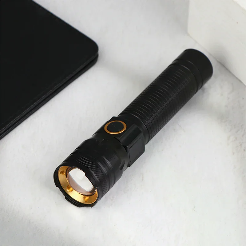 

Мини-USB-перезаряжаемый алюминиевый светодиодный фонарик с батареей 18650, портативный для кемпинга, пеших прогулок и экстренных случаев