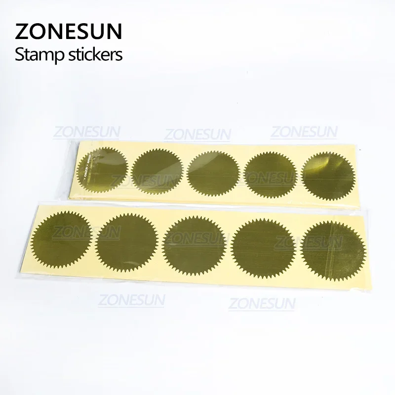 ZONESUN 100Pcs 45mm Embosser Sticker for Embossing Stamp Customize Embosser seal Diy Embossing Seal for Certification