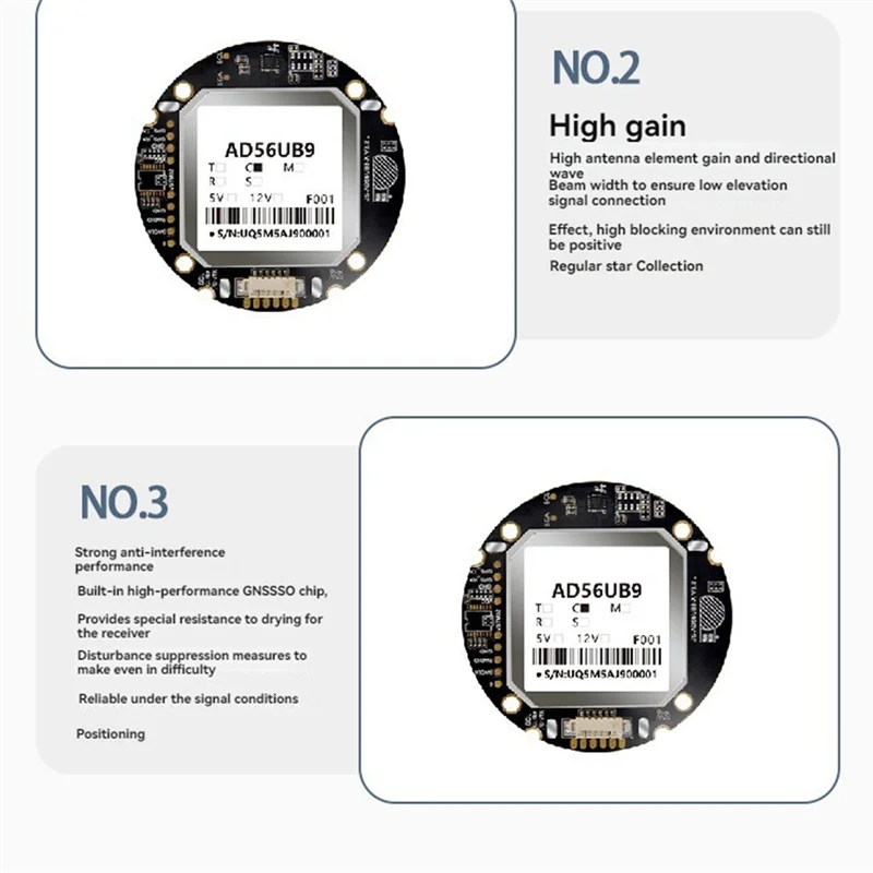 -MEOF AD56UB9 GPS-module voor Beidou + GPS Viermodus positioneringsmodule Ingebouwd elektronisch kompas voor FPV Flight Control