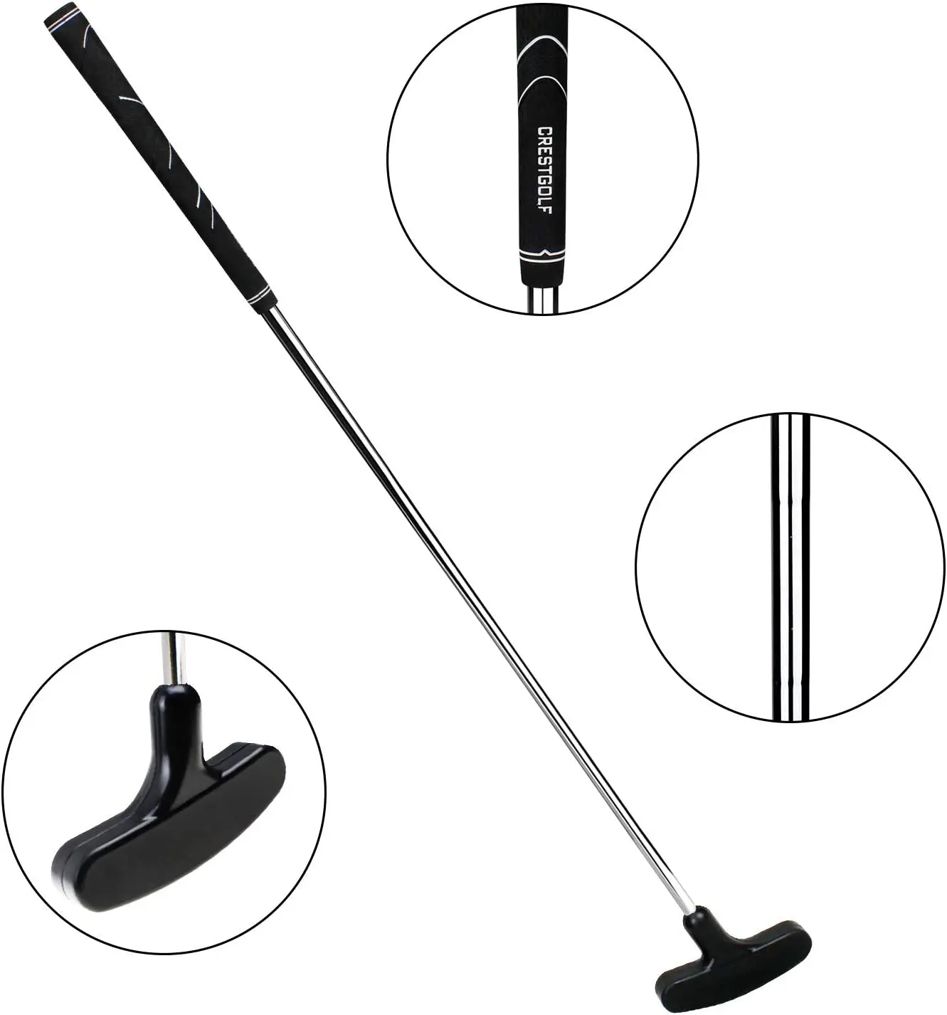 10pcs Quality Guarantee Customize Size Mini Golf Clubs De Golf Putter with Steel Shaft and Rubber Head & Grip