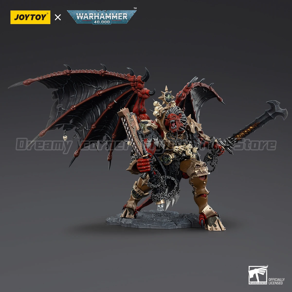 【متوفر】JOYTOY WARHAMMER 40K World Eaters Angron Daemon Primarch of Khorne 1/18 نموذج لجسم الحركة