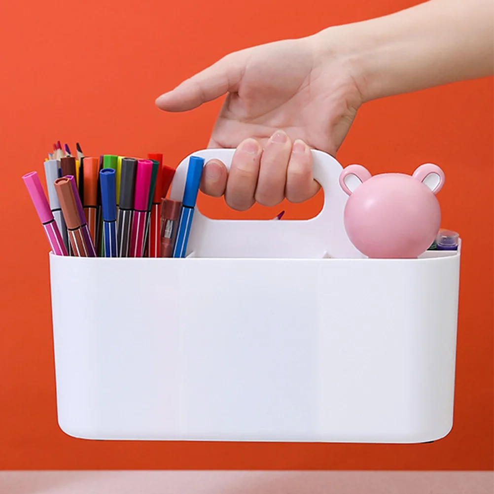 

Stationery Storage Box With Handle Pp Material Art Supplies Organizer For Classroom Painting Tools Holder Pencil Bin