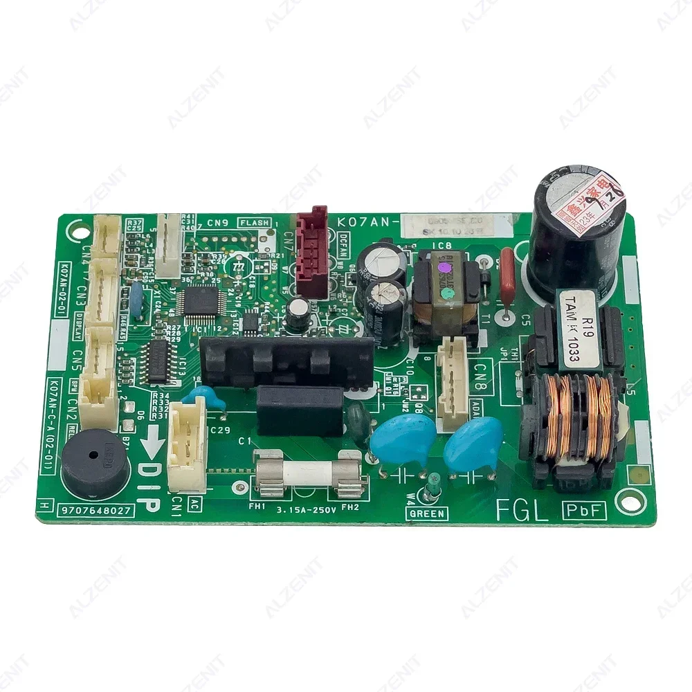 Używany do płyty sterującej klimatyzatora Fujitsu K07AN-C-A(02-01) Obwód PCB K07AN-02-01 9707648027   Części kondycjonujące