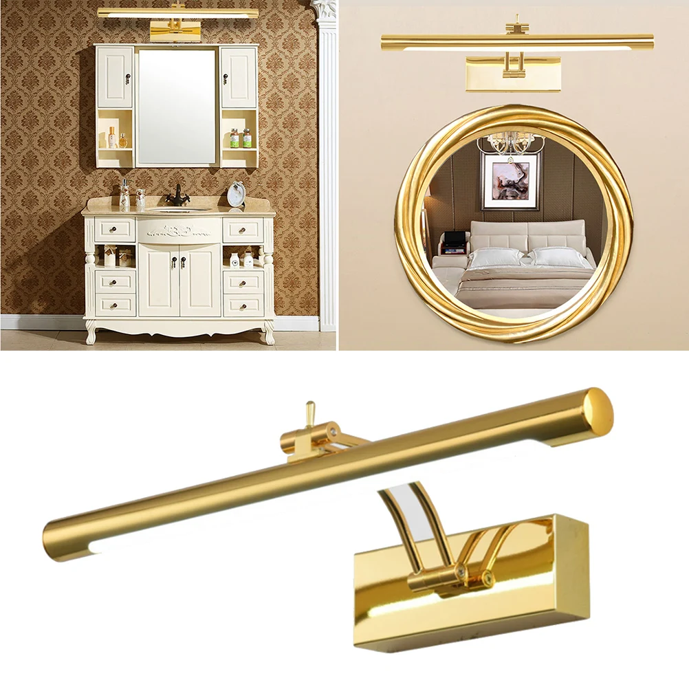 

9W Led Mirror Headlight Wall Lamp Golden 40Cm White Modern Makeup Light For Living Room Bedroom Bathroom Decor (40Cm 9W White)