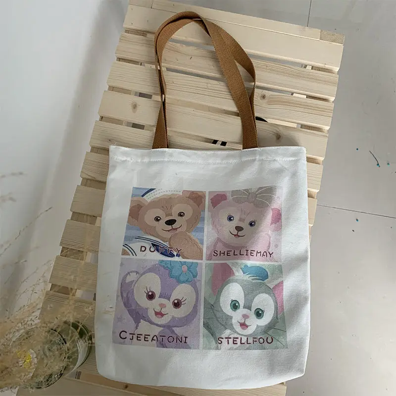 Kawaii Sailor Moon Cartoon Funny Shopping Bag Tote Canvas Large Capacity Shoulder Bag Female Printed Student Schoolbag