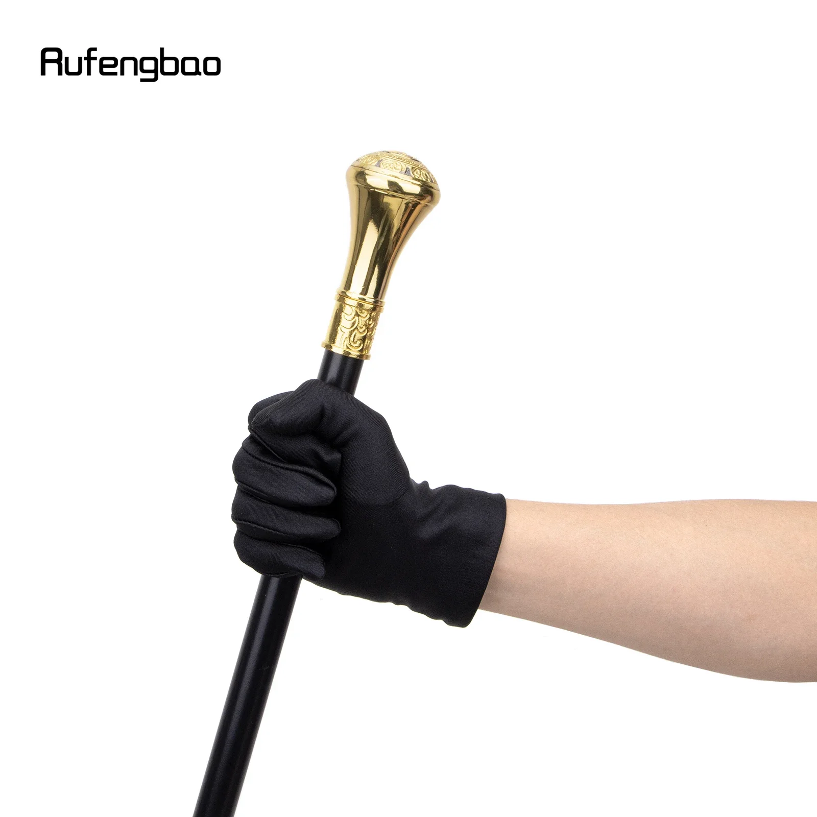 Ouro preto luxo g arte medieval maçonaria masões bengala moda bengala crosier botão bengala 93cm