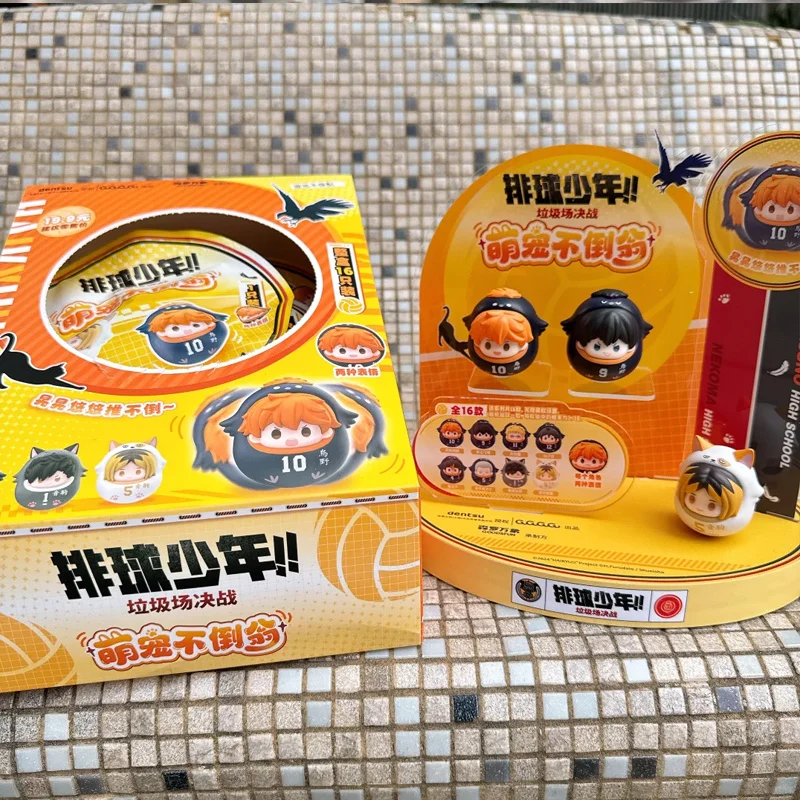 

Подлинный GekijôBan Haikyû!! Gomi Suteba No Kessen аниме Tadashi Yamaguchi Shoyo Hinata Mini Weeble игрушка слепая коробка украшение подарок