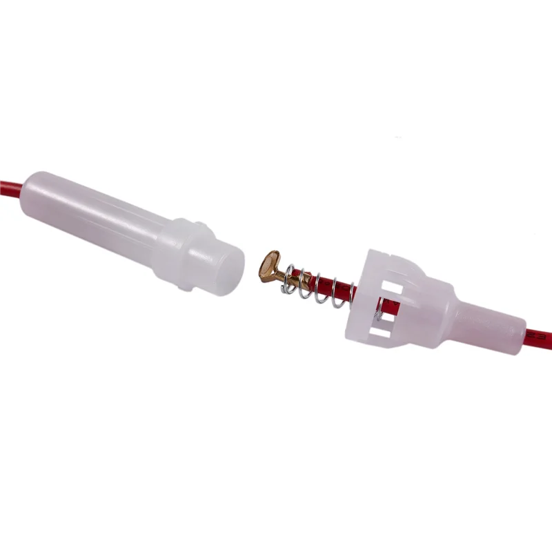 FAST-Red Wire White Screw Type Cap Inline 6Mm X 30Mm Tube Fuse Holder 50Pcs