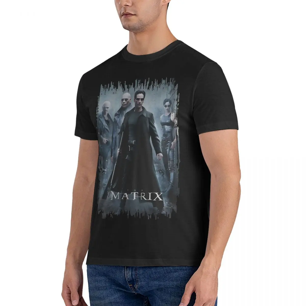 The Matrix Movie Poster Artwork 4 Resurrections 2021 Men T Shirts keanu reeves Vintage Tee Shirt Short Sleeve O Neck T-Shirts