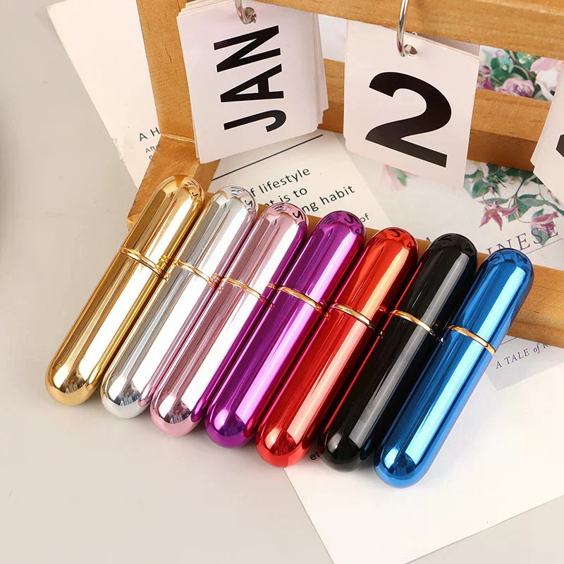 1pcs Nasal Inhalers For Essential Oils Aromatherapy Blank Aluminum Tubes 5ml Refillable Bottles With Replacement Wicks