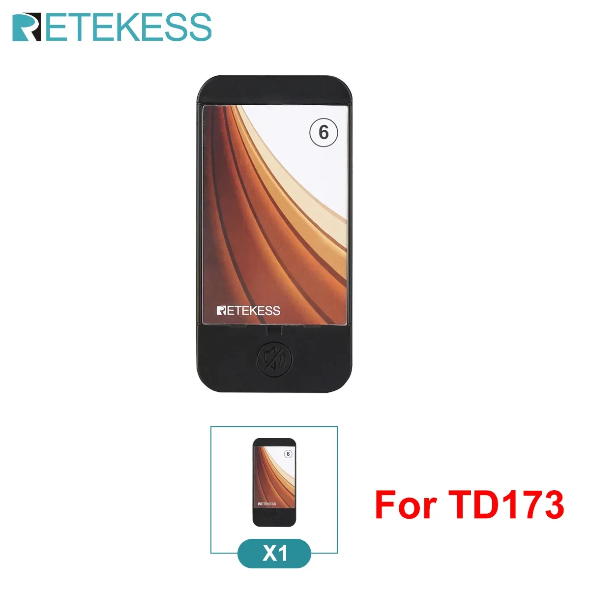 

RETEKESS 1 шт. Приемник-пейджер (бипер) с функцией отключения звука одним нажатием TD173 для ресторанов, кафе, фуд-кортов и грузовиков, 7 режимов оповещения