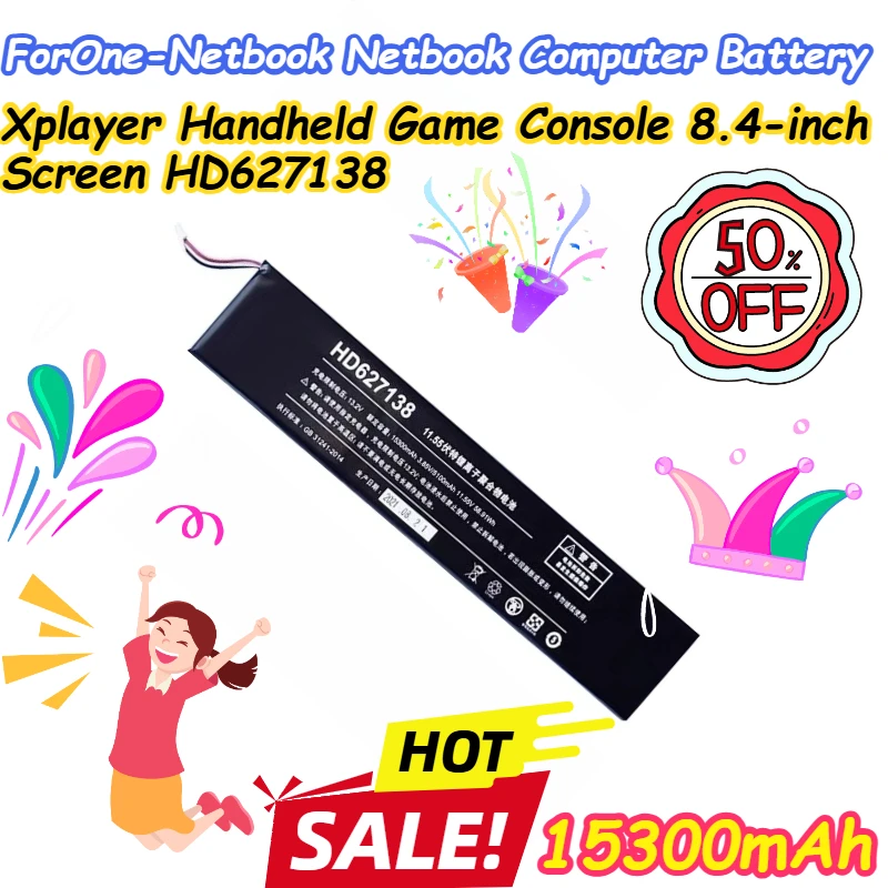

15300mAh For One-Netbook One Xplayer Handheld Game Console 8.4-inch Screen HD627138 Netbook Computer Battery