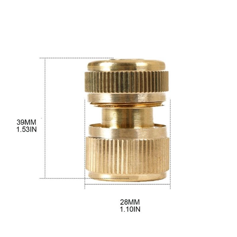 Tuinslangkoppeling Connector Messing Tuinslangkoppelingen (2 vrouwelijk + 2 mannelijk)