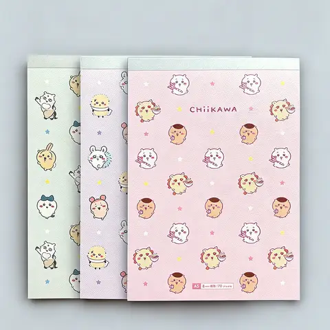 70Sheets Genuine Chiikawa A5 Notebooks Learning Stationery Supplies Kawaii Hachiware Usagi Diary School Office Workbooks