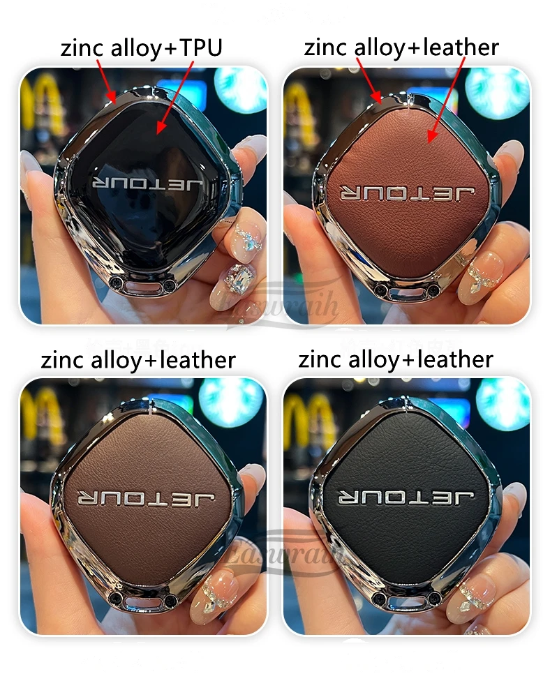 Auto Fernbedienung Zink-legierung Schlüssel Fall Abdeckung Halter Kette Für Chery Jetour DASHING X-1 Plus DTC T2 Schlüssel Shell schutzhülle – Detail 4