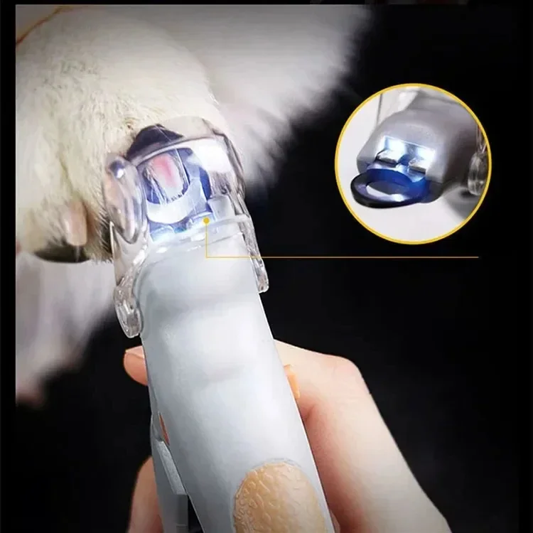 LED-Tier-Nagelknipser für Hunde & Katzen, Professioneller Sicherer Krallenschneider mit LED-Licht zur Vermeidung von Schnellen, Scharfen Klingen bei der Tierpflege – Detail 8